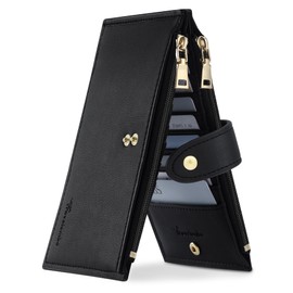 Travelambo Leather Wallets for Women Slim RFID Blocking Bifold Credit Card Holder Wallet