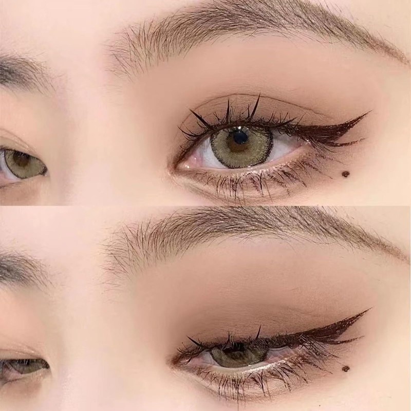 Brown Liquid Eyeshadow, Matte Dark Brown Cream Eyeshadow, Smokey Nude