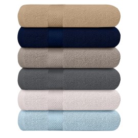 Best Towel KAHAF Collection 6-Pack Bath Towels - Lightweight - Extra Absorbent - 100% Co...