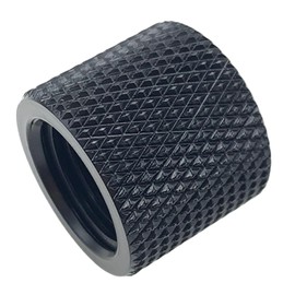 YTgilo Computer Water Cooling G1/4 Double Female Threaded Straight Through Counterbore Chrome Plated 15mm Long for Computer Water Cooling System Straight Through Connector Black