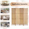 Leesinwing 4 Panels Room Dividers, Hand-Woven Rattan Room Divider and