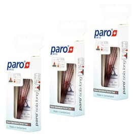 Paro Isola Long | Easily Bent Extra Long Interdental Spiral Brush | Dental Cleaning Tool | Red, 0.7-3.0 MM | 10 Units Per Pack | 3 Pack, 30 Units