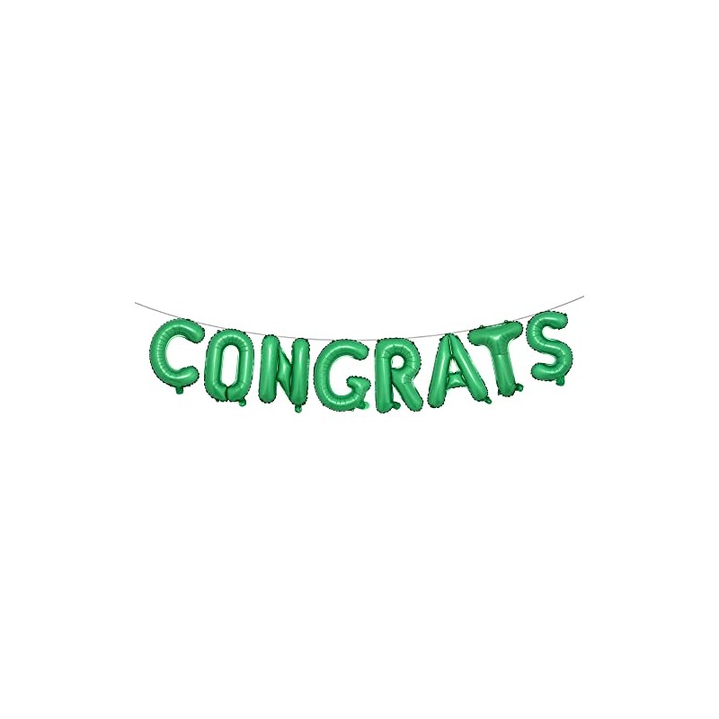 16 inch multicolor Congrats Letters Banner Gold Graduation Party Decorations