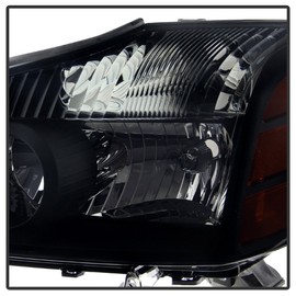ACANII - For Black Smoked 2004-2015 Nissan Titan 04-07 Armada Headlights Headlamps Set Driver + Passenger Side
