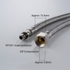 59" Extra Long Faucet Supply Lines Braided Stainless Steel Hose