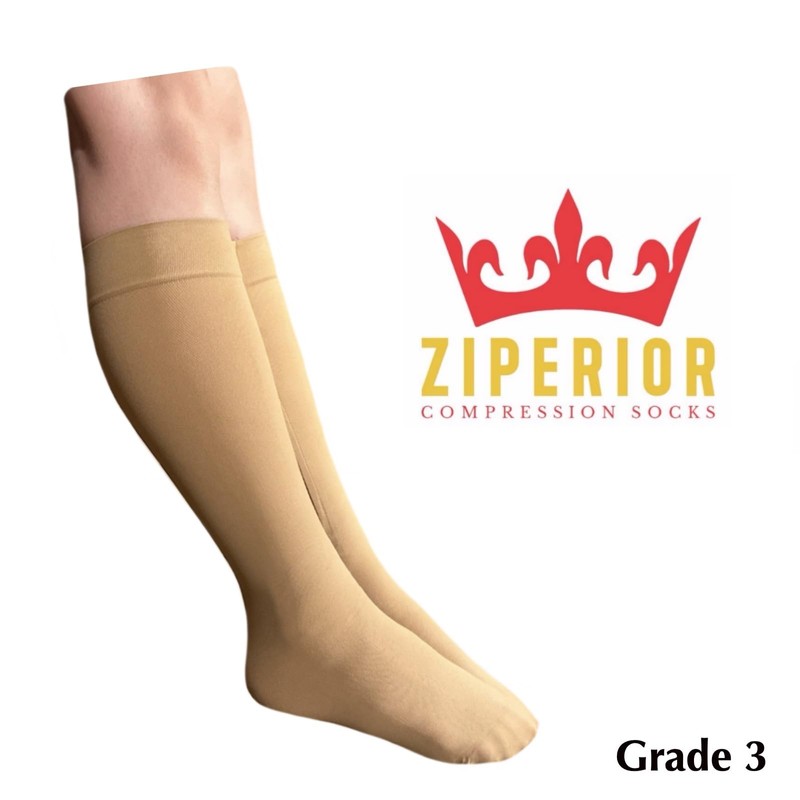 Ziperior Inside Leg Zipper 30-40 mmHg Compression Grade 3 Calf