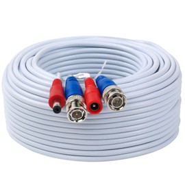 Tainston 2-Pack 150ft BNC Video Power Cable, All-in-One CCTV Camera Wire with Connectors for Surveillance System