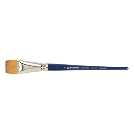 Escoda Chronos Series 1352 Artist Watercolor & Acrylic Paint Brush, Synthetic Toray Fiber & Red Sable Blend, Bright, Size 1 Inch