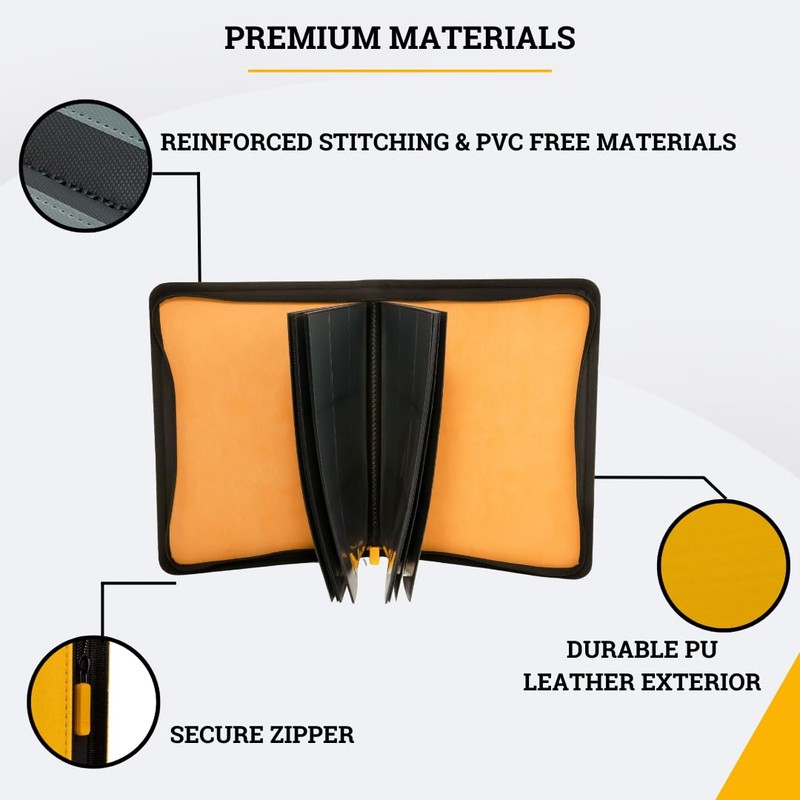 Card Guardian - 9 Pocket Premium Binder with Zipper for