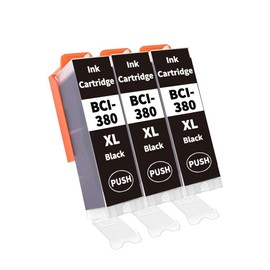 Canon Compatible Ink BCI-380XL Canon Ink 380 PGBK Black 3 Pack for PIXUS TS6130 TS6230 TS6330 TS7430 TS7330 TR7530 TR8530 TR8630 TR9530 TR7030 TR703 TS81 30 TS8 230 TS8330 TS8430 [Large