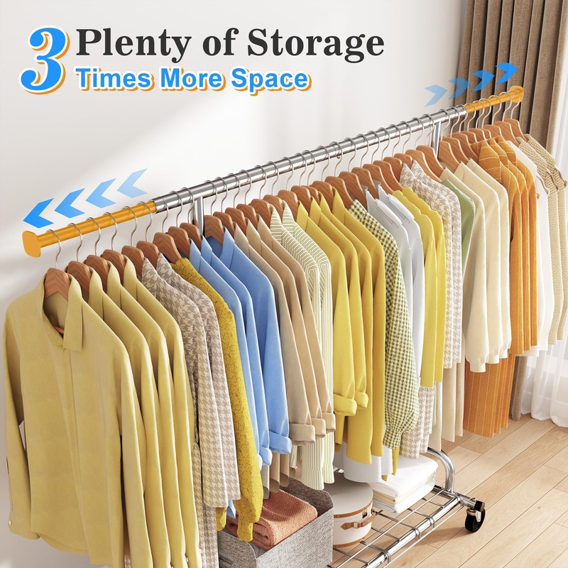 Raybee Heavy Duty Clothes Rack, Clothing Racks for Hanging Heavy