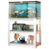 Aquarium Stand 3 Tier Metal Rectangular 20-30 Gallon Adjustable Fish