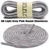 DELELE Round Work Boot Laces: 39 inch Light Grey Pink