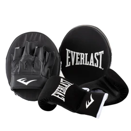 Everlast Core Boxing Fitness Kit -2-in-1 Kit, Includes Slip-On Boxing Gloves & Punch Mitts - One Size, Great for Hand-Eye Coordination, Training, Coaching, 1:1 Workouts, Cardio