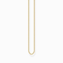 THOMAS SABO KE1105-413-39 Unisex Women's Fine Anchor Chain Yellow Gold 750 Yellow Gold Plated 925 Sterling Silver, Sterling Silver