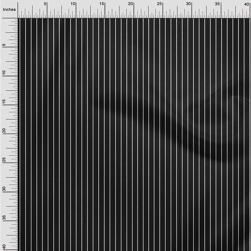 oneOone Velvet Black Fabric Stripes Stripe Quilting Supplies Print Sewing