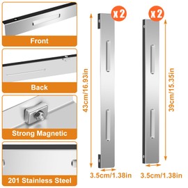 Wind Guards for Blackstone Griddle 36'', Magnetic Wind Guard, Stainless Steel Blackstone Griddle Accessories with Griddle Spatula Holders, Compatible with Rear Grease Cup, Hood and Side Shelf