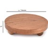 NIRMAN Display Stand Round Acacia Wood Stand for Display Wooden