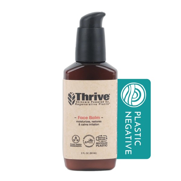 Thrive Natural Care Face Moisturizer - Non-Greasy Soothing Facial Moisturizer Lotion for Men & Women with Natural & Organic Ingredients Keep Skin Hydrated & Help Irritation as After Shave, 2 Oz