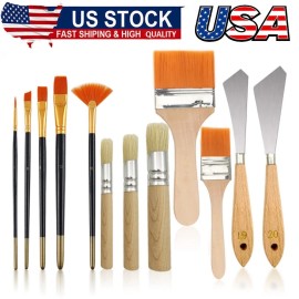 12PCS Paint Brushes Sets,Backgroun