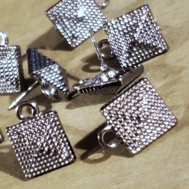 Cascade Jewelry Avant Garde Gunmetal Black Egyptian Pyramid Dotted Earring Post Findings 10pcs