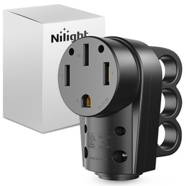 Nilight 50 Amp RV Female Replacement Plug 125/250 Volt Heavy Duty Receptacle with Handle ETL Listed NEMA 14-50R for Camper Caravan Motorhome Van Trailer