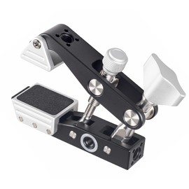 ayex Multifunctional clamp up to 5 kg load capacity suitable for ball heads of all types and as a clamping tripod for heavy cameras, stainless steel and aluminium