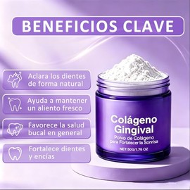 2PCS Polvo de Colgeno para Encas, Polvo Dental de ColGeno  Polvos Dental para Una Sonrisa Fuerte, Mantiene la Salud de las Encas, Aliento Fresco,...  