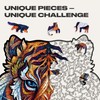 UNIDRAGON Wooden Jigsaw Puzzles - Lovely Tiger, 273 pcs, King