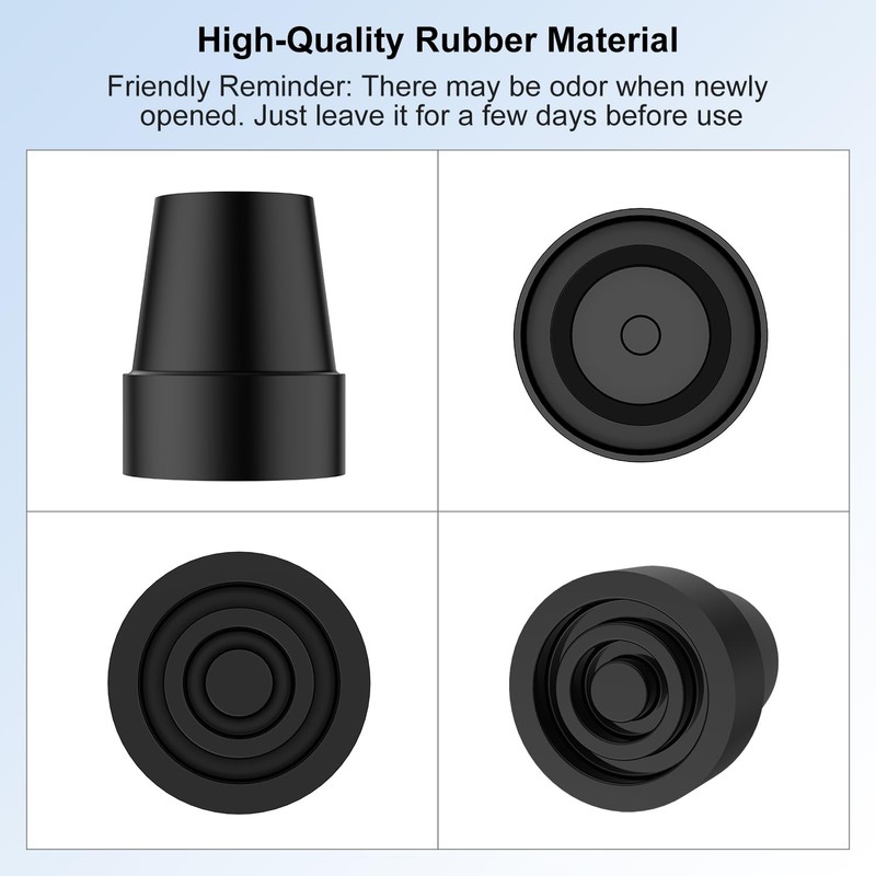 supregear Cane Tips (6-Pack), Non-Slip 22 mm Heavy Duty Rubber