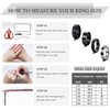 EIELO 4 Pieces Band Rings for Men Women Stainless Steel