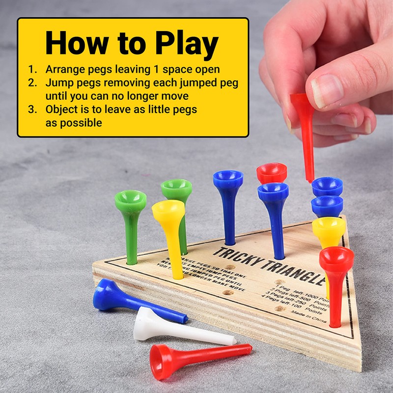 U.S. Toy Tricky Triangle Game - Travel Games, Assorted, MU845