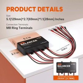 Litime 48V Battery Balancer Equalizer for AGM Gel Lithium LiFePO4 Battery Bank