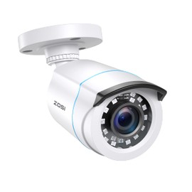 ZOSI 1080P HD Outdoor Video Surveillance Camera 4-in-1 TVI/CVI/AHD/CVBS 960H CCTV White Camera with OSD Menu, 24M IR Night Vision