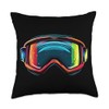 Ski Goggles Vector Throw Pillow