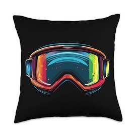 Ski Goggles Vector Throw Pillow