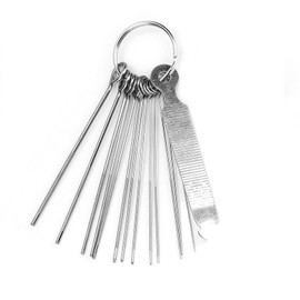 FUYUERO Guitar Nut, Nut File, Upper Nut String Groove Polishing and Deepening, File Set, Maintenance Supplies, Guitar String Groove, Acoustic Bass, Guitar Repair Tool, Tool Accessories (Silver)