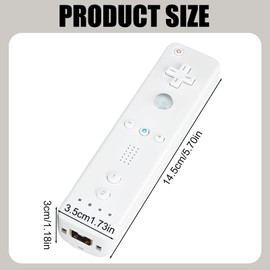 WIYETY 1 Stück Fernbedienung für Wii: Controller für Wii Wireless, Somatosensorischer Game Handle Controller Gamepad für Wii, Remote Gamepad für Wii mit Silikonhülle und Handschlaufe (Weiß)