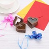 PATIKIL Wooden Ring Boxes, Heart Shaped Ring Boxes with Single