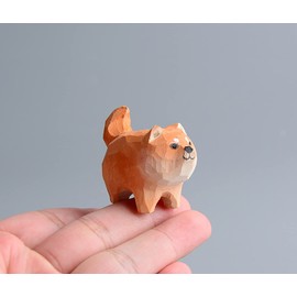 Huray Hand Carved Wood Carving, Siberian Husky Wood Carving, Shiba Inu Wood Carving, Wooden Akita Inu, Gift Packaging, Gift, Friendship Commemoration, New Year Gift, Birthday Gift, Cute Puppy, Loyal