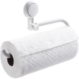 ARBAKS Suction Cup Paper Towel Holder Under Cabinet,No Drilling Towels Bulks, Wall Mount for Kithcen Paper Towel Roll Holder, Multi-Used Plastic Paper Towel Holder (1 Holder), TAILI-1218