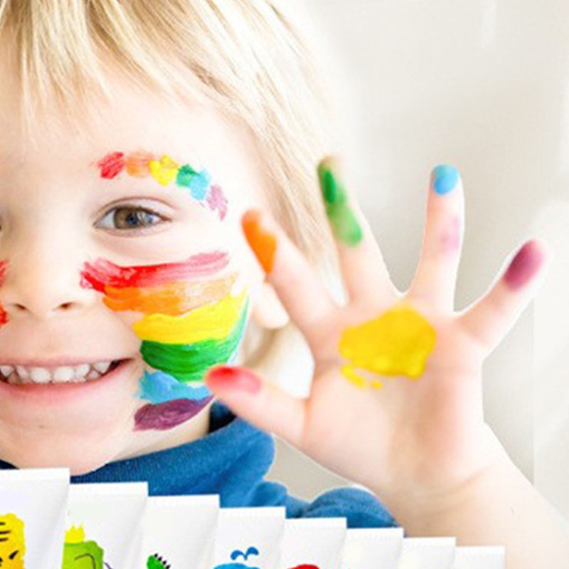 60ml Safe Finger Paints Bright Colors Washable Art Painting Supplies