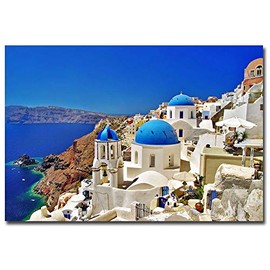 Santorini Travel in Greek Islands Refrigerator Magnet Size 2.5" x 3.5"