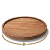 VERTORGAN Lazy Susan Organizer for Kitchen,Acacia Wood Turntable for Cabinet,