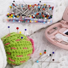 300 Pcs Straight Pins Sewing Pins for Fabric, 1.5 Inch Long Metal Sewing Pins with Colored Heads Multicolor Quilting Pins Corsage Stick Pins for Dressmaker DIY Sewing Craft Project Jewelry Decoration