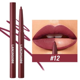 MIRUOKOU Lip Liner Matte Tint Trip Pencil Lip Long Lasting Color Retention Waterproof 12#
