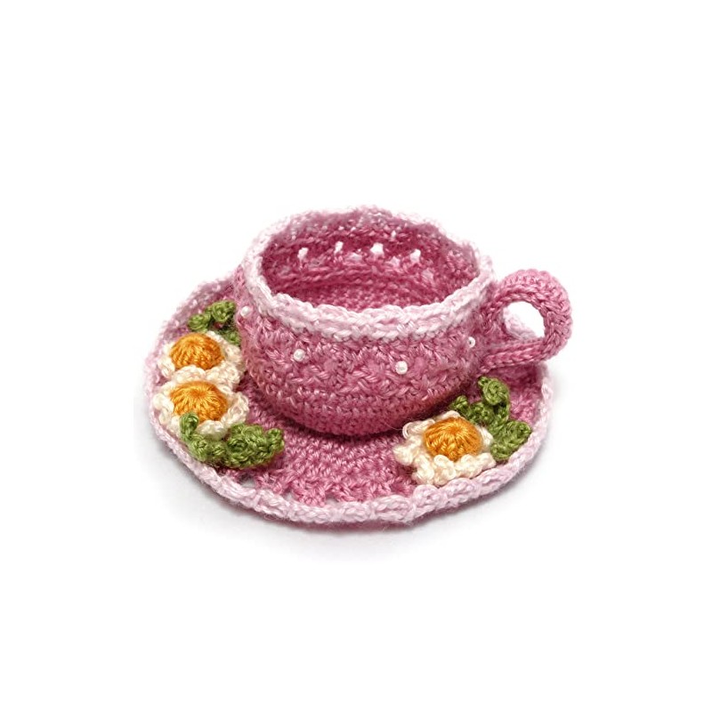 Koyama 6001002 Craft Kit, Crochet Flowers, Knit Tea Cup, Chamomile,