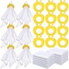 Gandeer 24 Pcs Rosh Hashanah Cloth Napkin, Wooden Apple Napkin