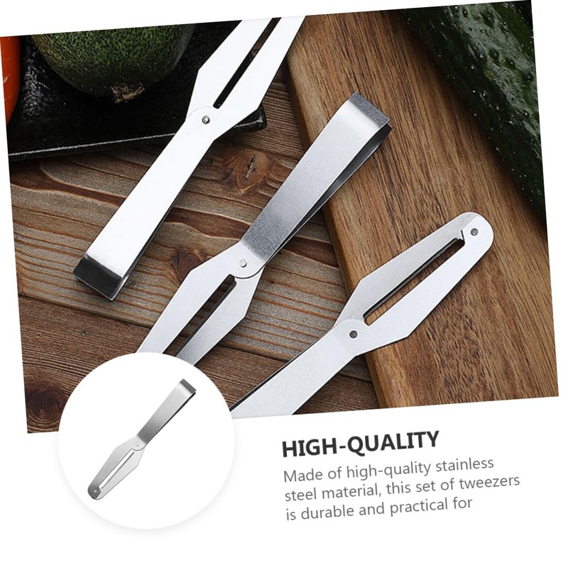Ciieeo 6pcs Stainless Steel Plucking Tweezers Precision Removal Tools for