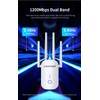 WiFi Extender Signal Enhancer Dual Band 5.8GHz/2.4GHz 1200MMbps Rotating High